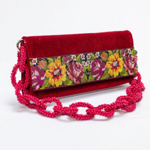 Velvet clutch - Red