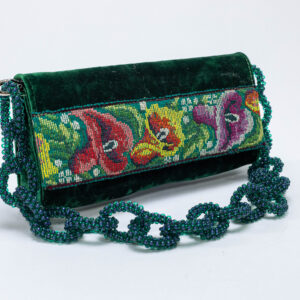 Velvet clutch - Green