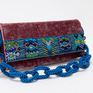 Velvet clutch - Pale Rose