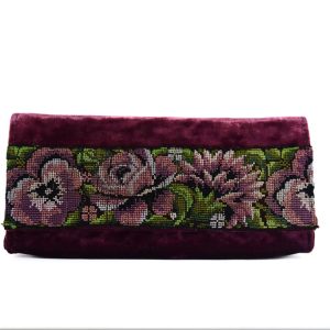 Velvet clutch - Wine