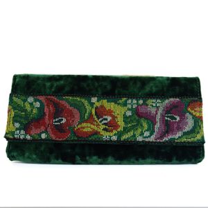 Velvet clutch - Green