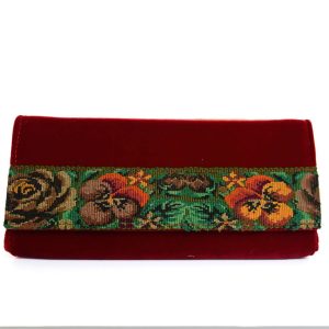 Velvet clutch - Red