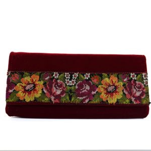 Velvet clutch - Red