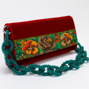 Velvet clutch - Red