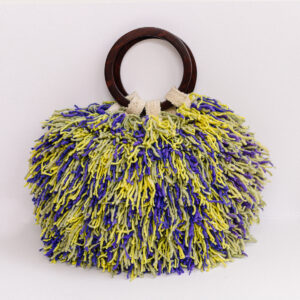 Natural Wool Tote - white