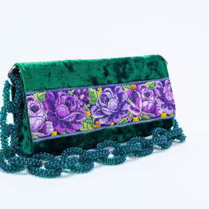 Velvet clutch - Purple