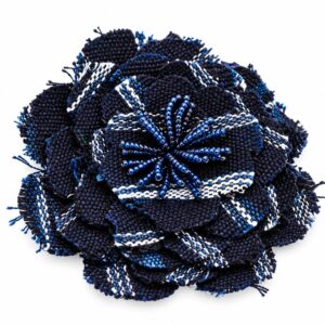 Florecer Flower Brooch - blue marine