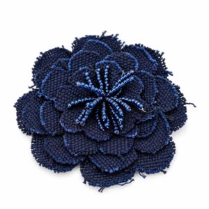 Florecer Flower Brooch - blue marine