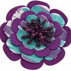 Florecer Convertible Flower Belt & Brooch - Purple
