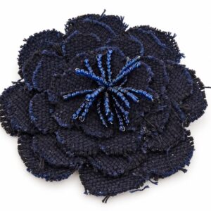 Florecer Convertible Flower Belt & Brooch - Blue Marine