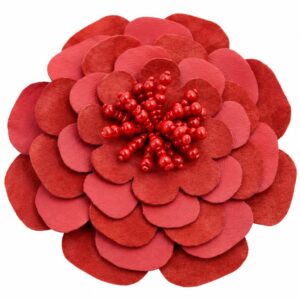 Florecer Flower Brooch - Red