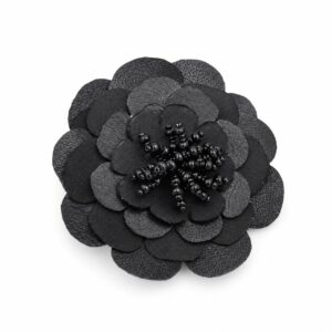Florecer Flower Brooch - Black