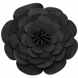 Florecer Convertible Flower Belt & Brooch - Black