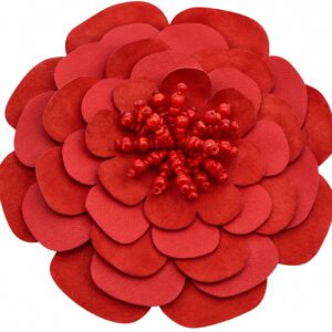 Florecer Convertible Flower Belt & Brooch - Red