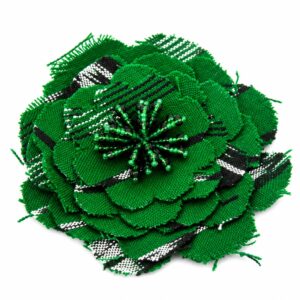 Florecer Flower Brooch - Green