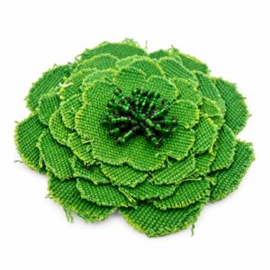 Florecer Flower Brooch - Green